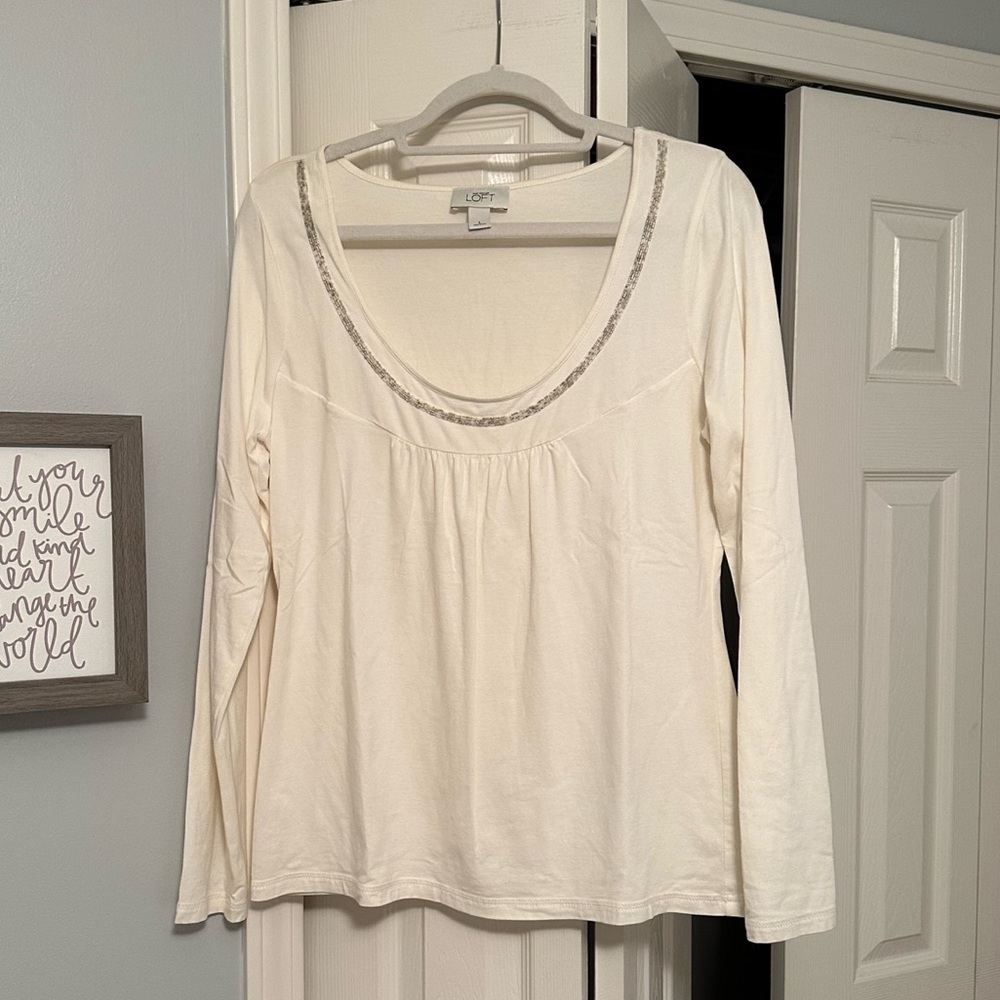 CREAM LOFT Sparkle Long Sleeve T